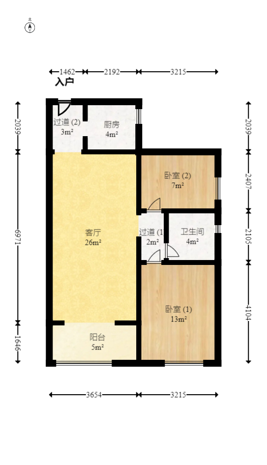 佳兆业水岸新都  2室1厅1卫   40.60万室内图1