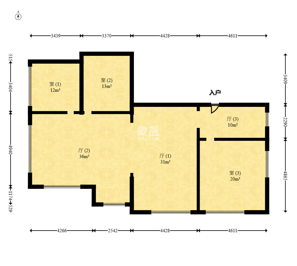 三里垅小区  3室2厅2卫   97.80万
