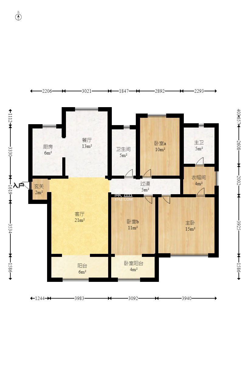 新城国际花都  3室2厅2卫   115.00万
