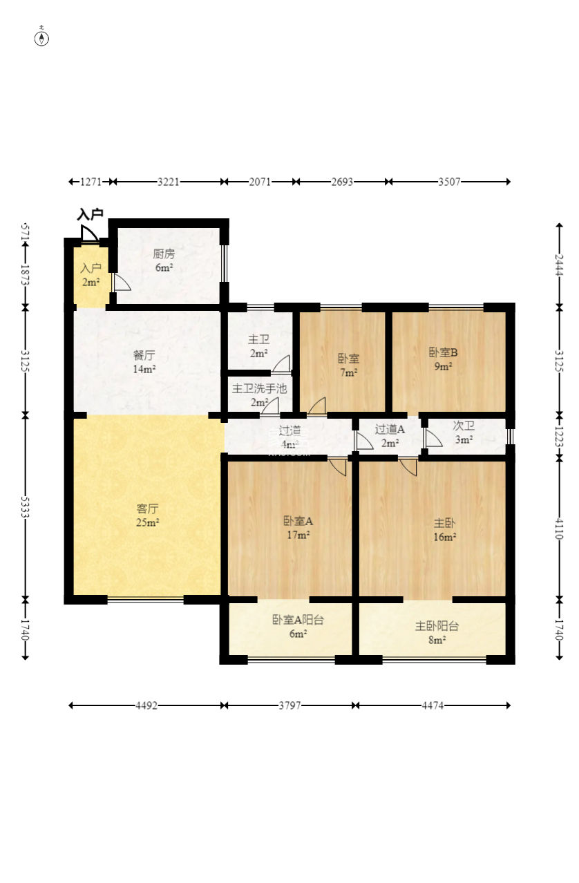 湖南第六工程有限公司機關小區(qū)（六公司機關大院）  4室2廳2衛(wèi)   244.90萬