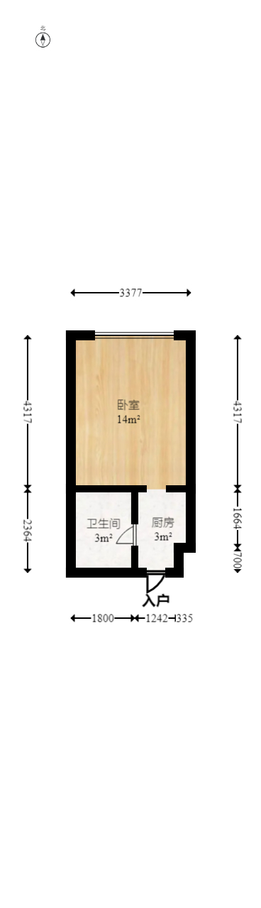 中建悦和城  1室1厅1卫   37.80万室内图1