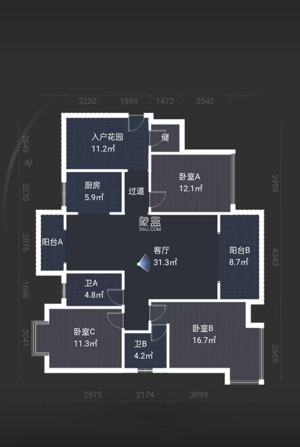 时代新城（翰林府）  3室2厅2卫   59.80万