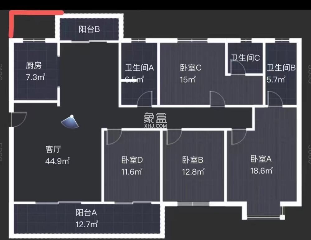 中建江湾壹号  4室2厅3卫    122.0万