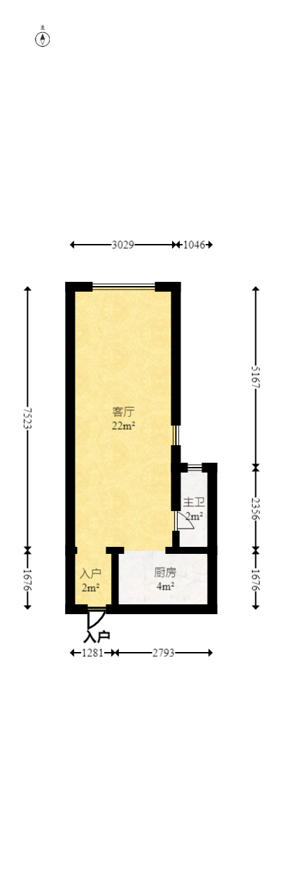 红树湾  1室1厅1卫   25.00万 红树湾  1室1厅1卫   25.00万户型图