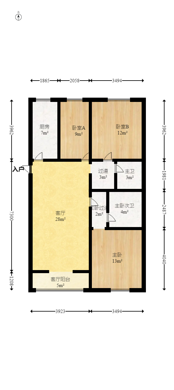 恒广国际物流园  3室2厅2卫   42.80万 恒广国际物流园  3室2厅2卫   42.80万户型图