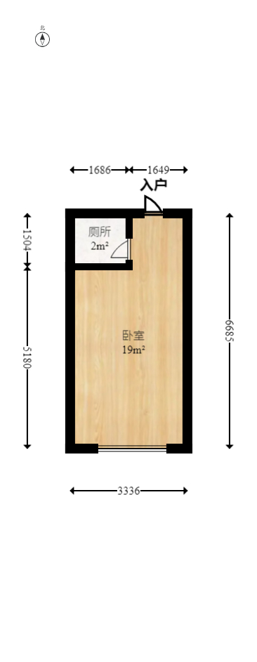 湘熙水郡（观澜海赋家园）  1室1厅1卫   28.00万室内图1