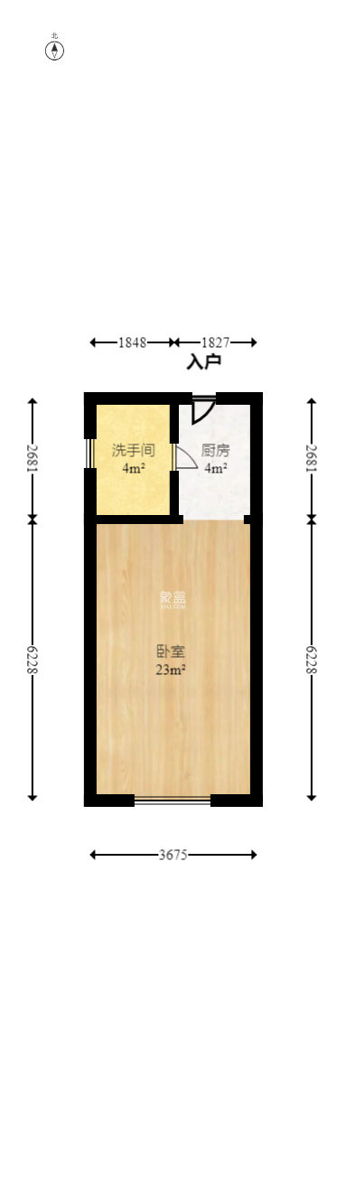 阳光锦城  1室1厅1卫   36.00万