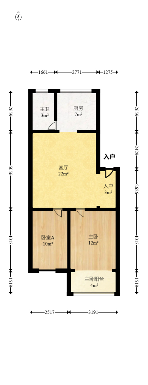 湘绣城  2室2厅1卫   38.80万室内图1