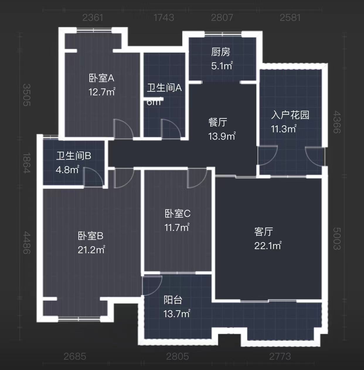 共和城  3室2厅1卫   68.00万