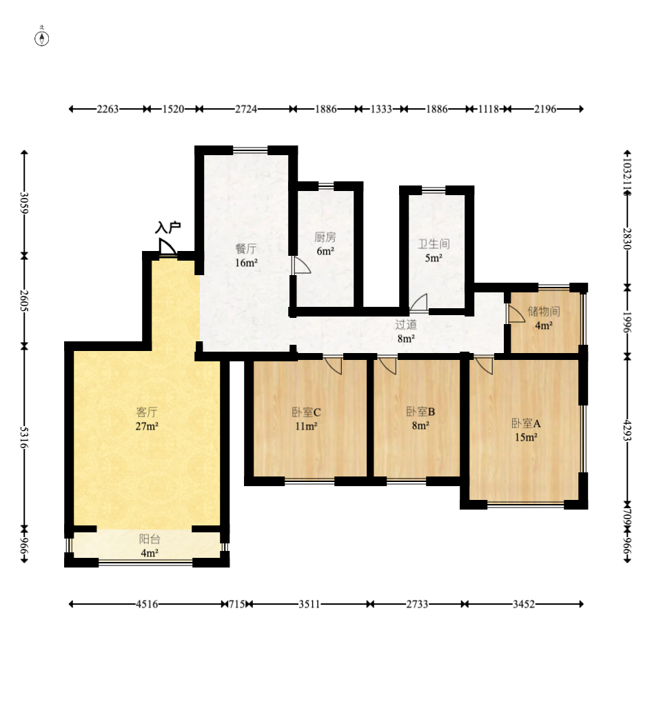 圣爵菲斯  5室2厅2卫   179.80万室内图1