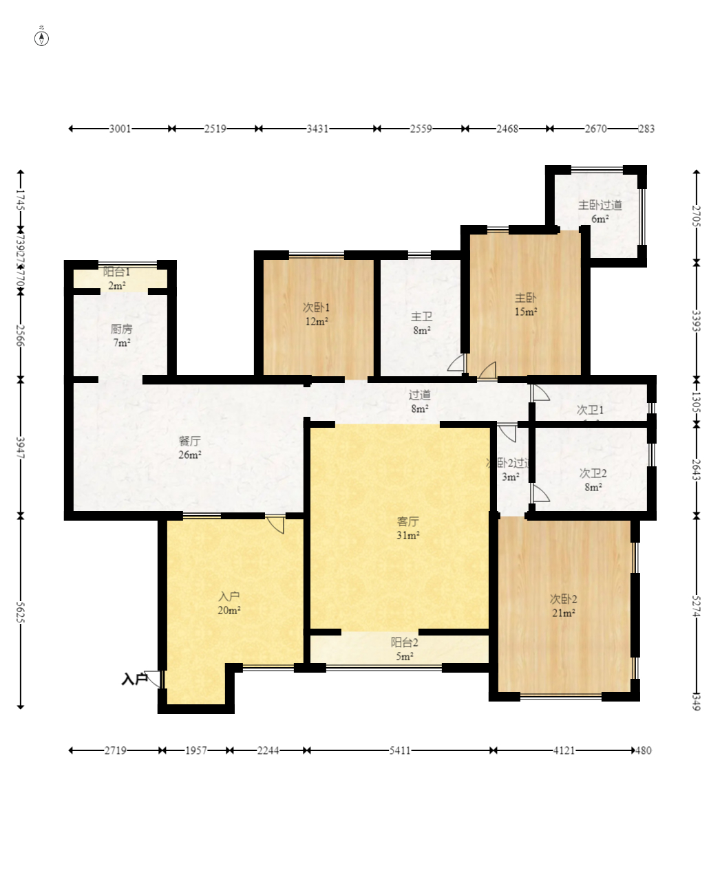 钱隆世家 5室2厅2卫 210.00万 钱隆世家 5室2厅2卫 210.00万户型图