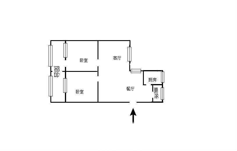 省水院宿舍  2室1厅1卫   1800.00元/月室内图1