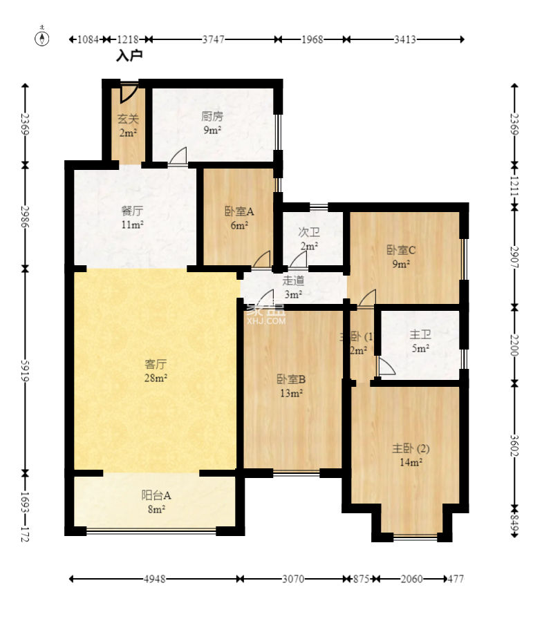 新星小区  4室2厅2卫   130.00万