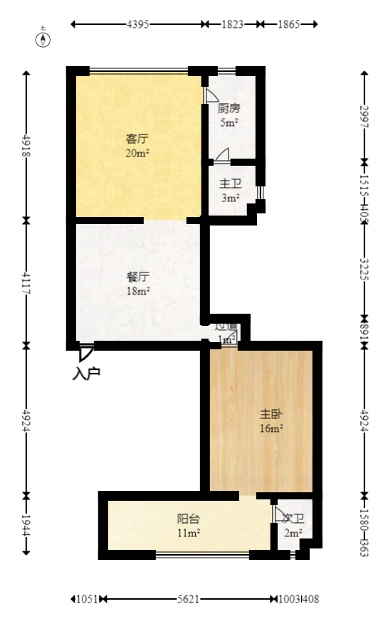 长沙市人防办宿舍（白沙路112号）  3室2厅2卫   104.00万室内图1