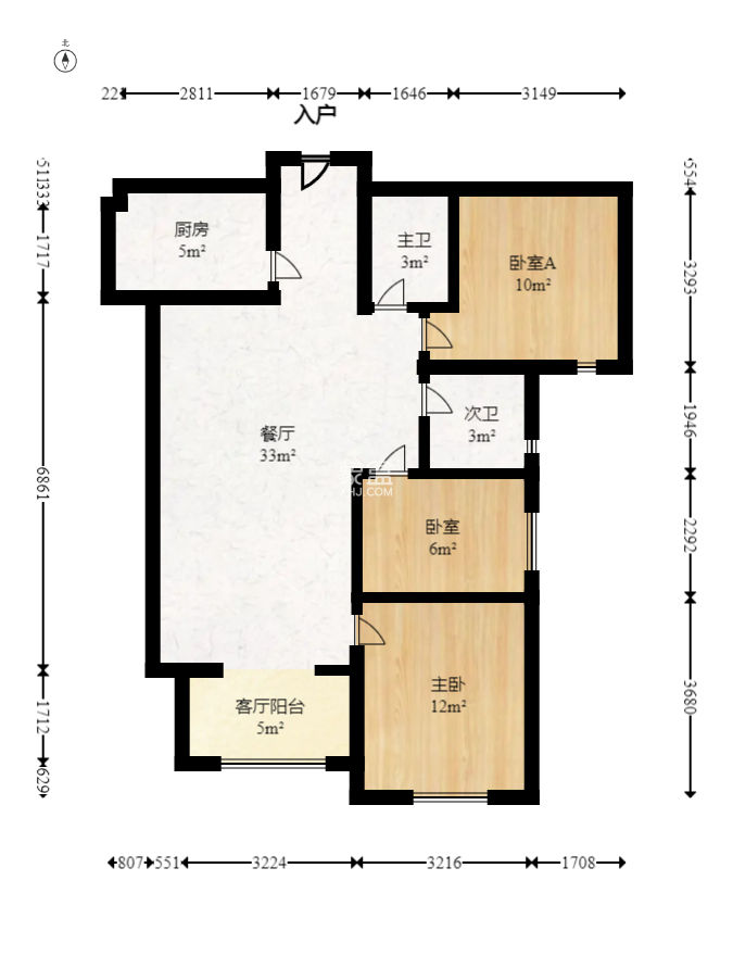 建发中央公园（建发美地）  3室2厅1卫   199.00万