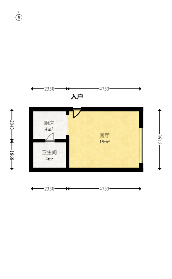 中建悦和城  1室1厅1卫   39.80万 中建悦和城  1室1厅1卫   39.80万户型图