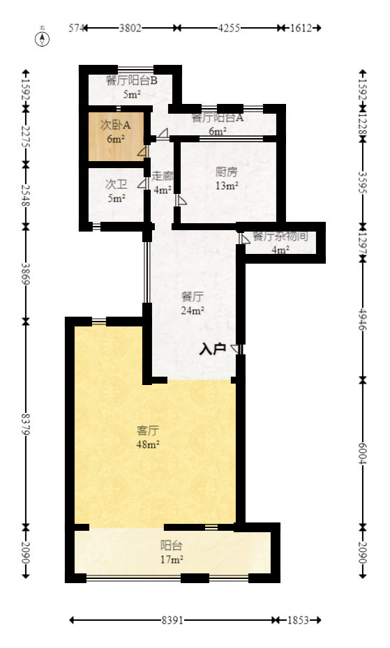 珠江郦城璞墅  5室2厅4卫   450.00万室内图1