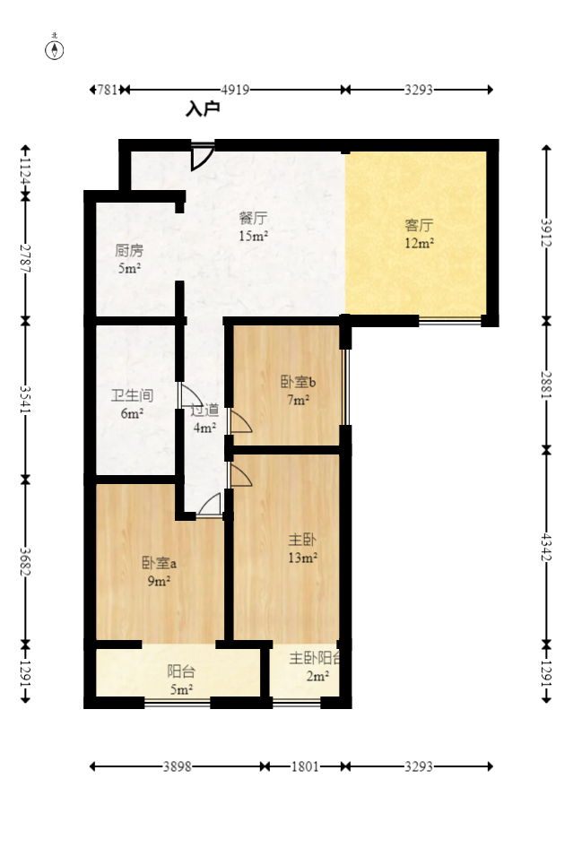 金地三千府(金地湖山樾、金地自在城) 3室2厅1卫 68.00万 金地三千府(金地湖山樾、金地自在城) 3室2厅1卫 68.00万户型图