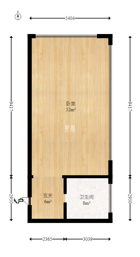 开利星空城市公馆  1室1厅1卫   49.80万