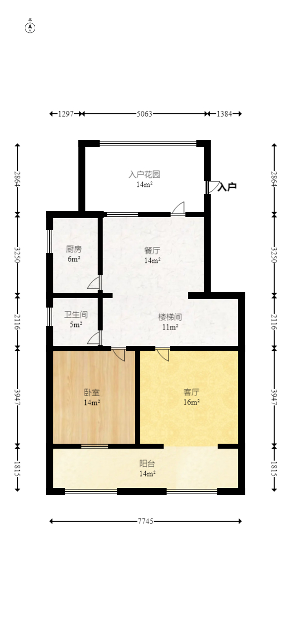 澳海澜庭  4室2厅2卫   110.00万室内图1