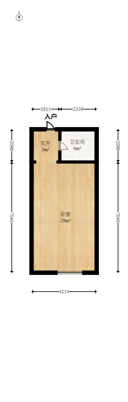 大汉月亮河畔  1室1厅1卫   18.00万室内图1