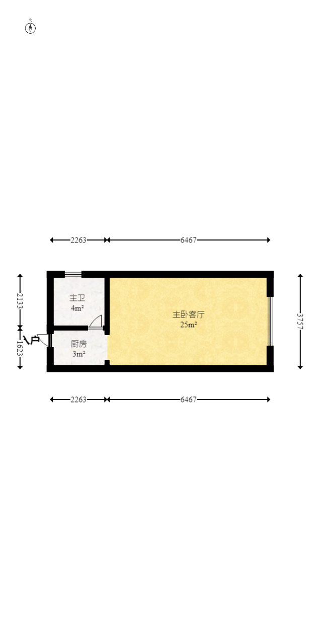 三和公寓  1室1厅1卫   35.00万室内图1