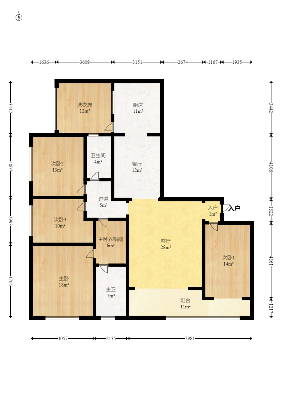 碧桂园威尼斯城 4室2厅2卫 102.98万 碧桂园威尼斯城 4室2厅2卫 102.98万户型图
