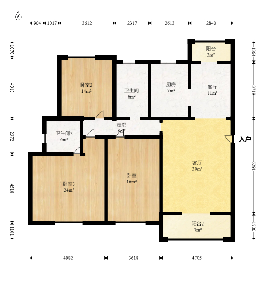 博雅湘水湾 2室2厅1卫 83.80万 博雅湘水湾 2室2厅1卫 83.80万户型图