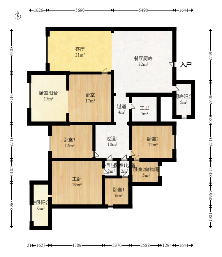 潮宗御苑  4室2厅2卫    320.0万室内图1