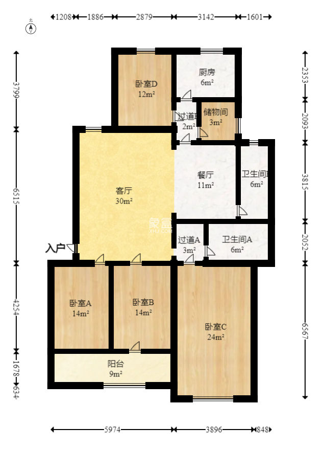 市政协宿舍  4室2厅2卫   97.00万