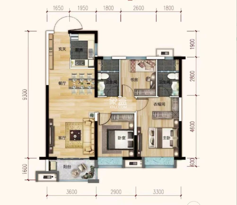 美的铂悦府 3室2厅2卫 55.00万 美的铂悦府 3室2厅2卫 55.00万室内图