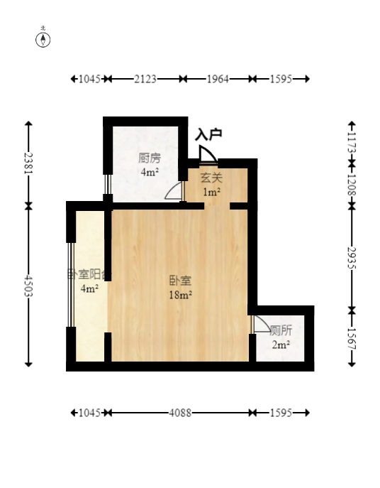 九龙领仕汇 1室2厅1卫 26.8万 九龙领仕汇 1室2厅1卫 26.8万户型图