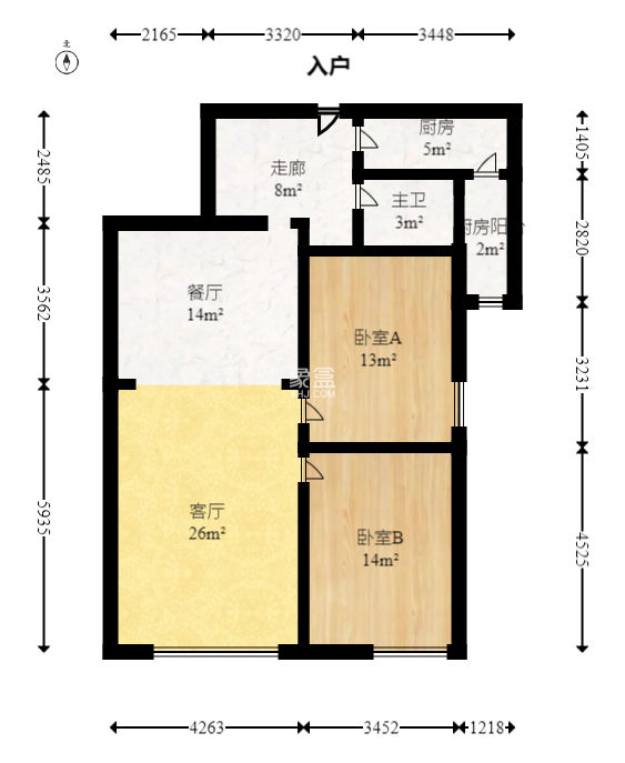 文景领秀  2室2厅1卫   88.00万