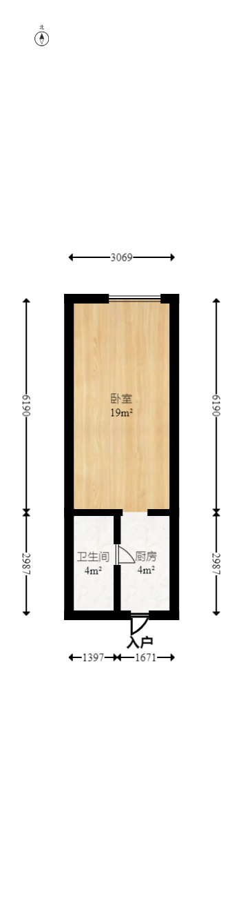 福天藏郡院子  1室1厅1卫   37.00万室内图1