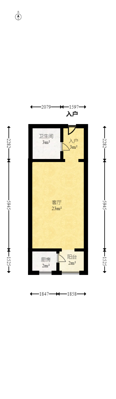 国泰九龙湾  1室1厅1卫   30.00万室内图1