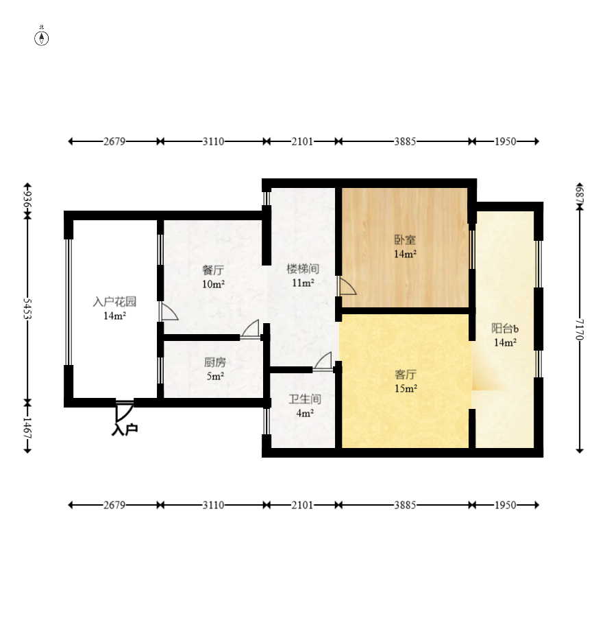 普瑞斯堡  6室3厅1卫   848.00万室内图1
