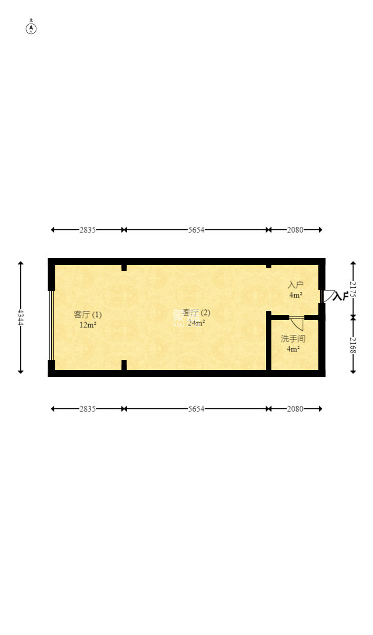 星城旺座  1室1廳1衛(wèi)   56.80萬