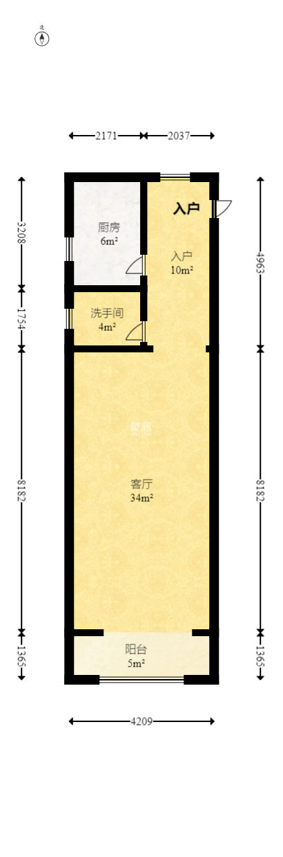 （华凌大厦）五华酒店宿舍  3室2厅2卫   90.00万