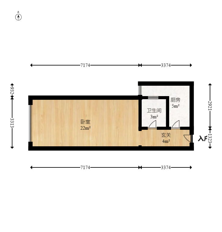 星尚520  1室1厅1卫   39.00万室内图1