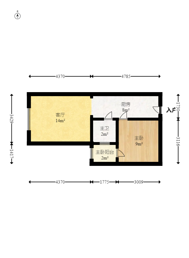 财富港湾(绿领大厦) 1室1厅1卫 32.0万 财富港湾(绿领大厦) 1室1厅1卫 32.0万户型图