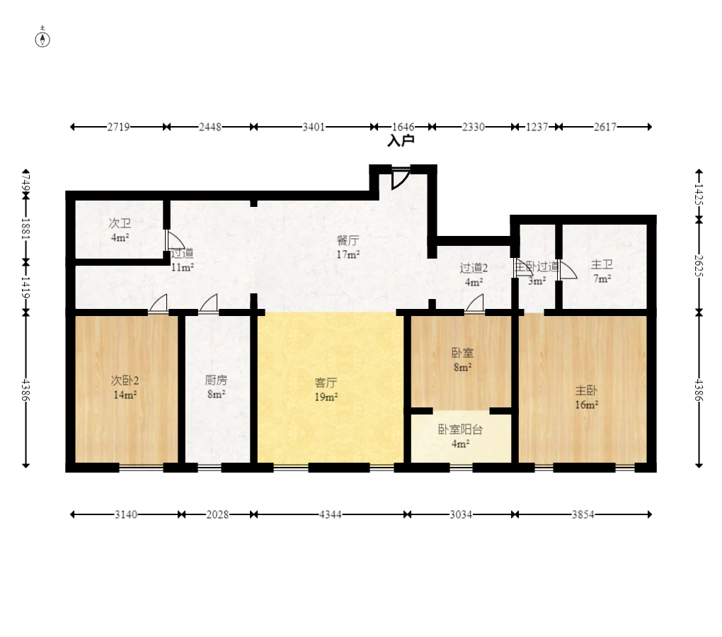 万国城(当代满庭春MOMA)三期 3室2厅2卫 140.00万 万国城(当代满庭春MOMA)三期 3室2厅2卫 140.00万户型图