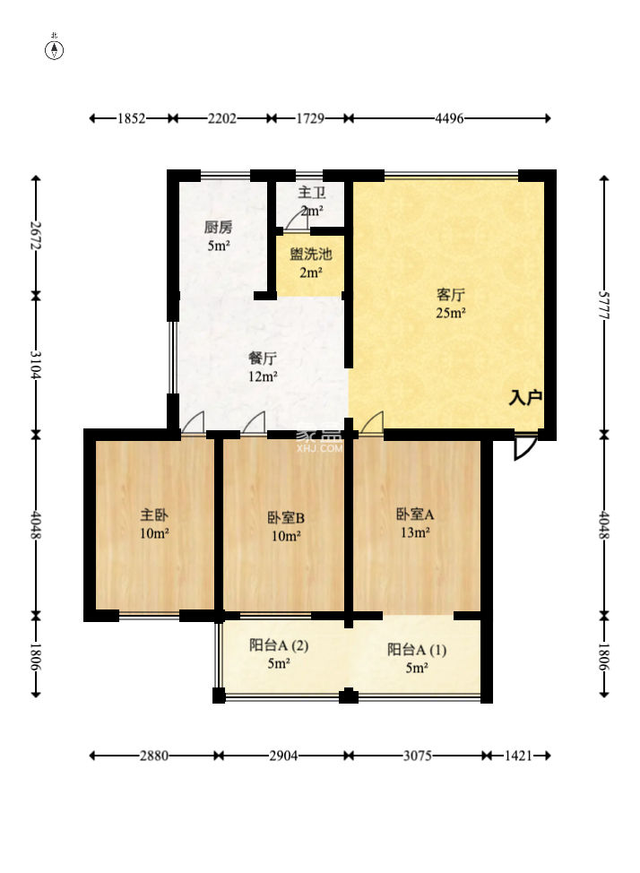 人和苑  3室2厅1卫   88.00万