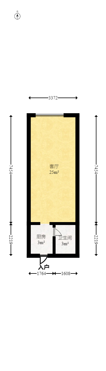 海德公园  1室1厅1卫   28.00万室内图1