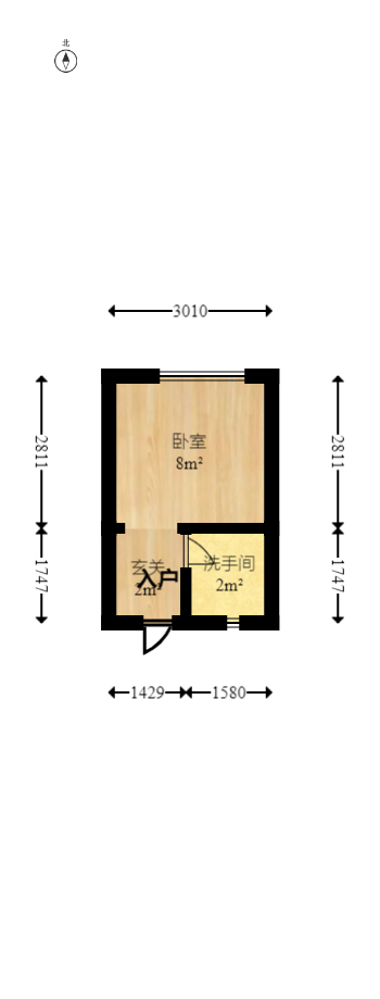好莱城（弘德西街）  1室1厅1卫   16.80万室内图1