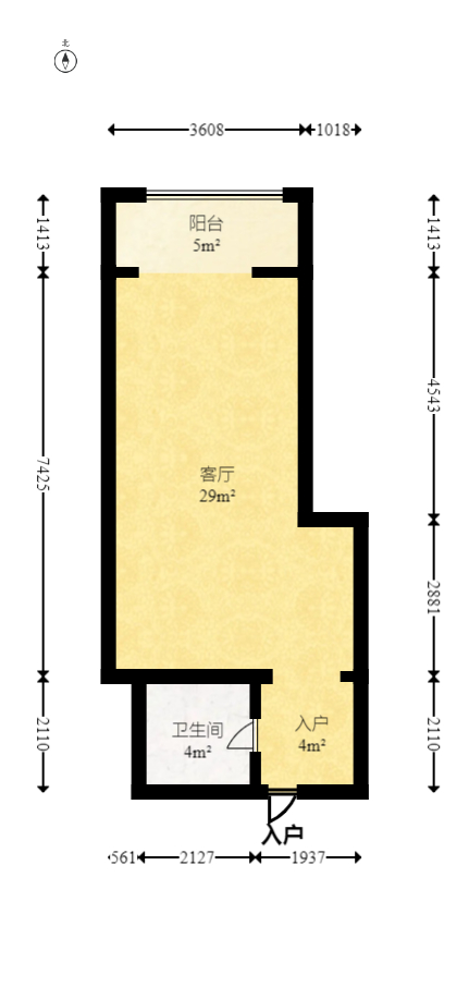 未来蜂巢  1室1厅1卫   26.00万室内图1