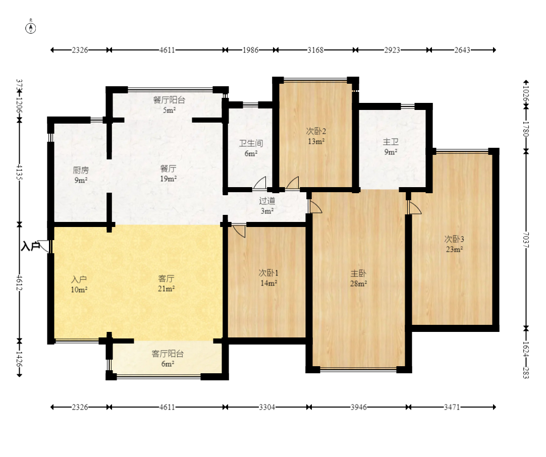 恒基凯旋门一二期 5室2厅3卫 129.80万 恒基凯旋门一二期 5室2厅3卫 129.80万户型图
