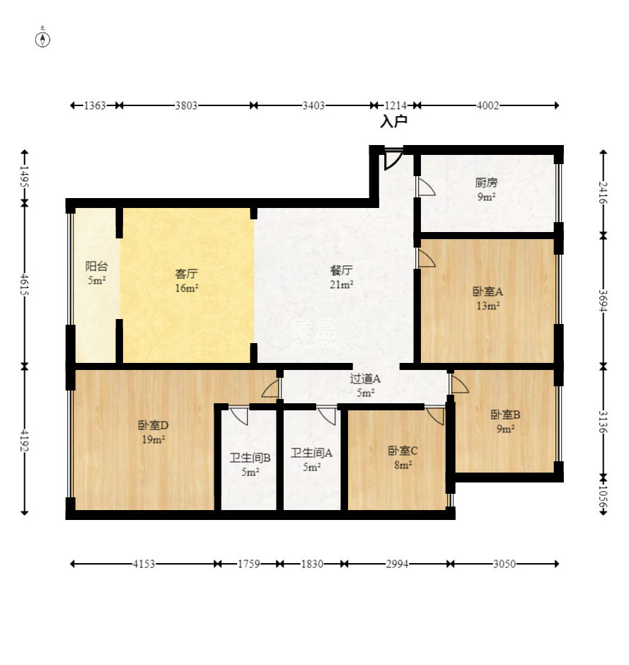 龙湖湘风原著（龙湖湘风星城）  4室2厅2卫   133.00万