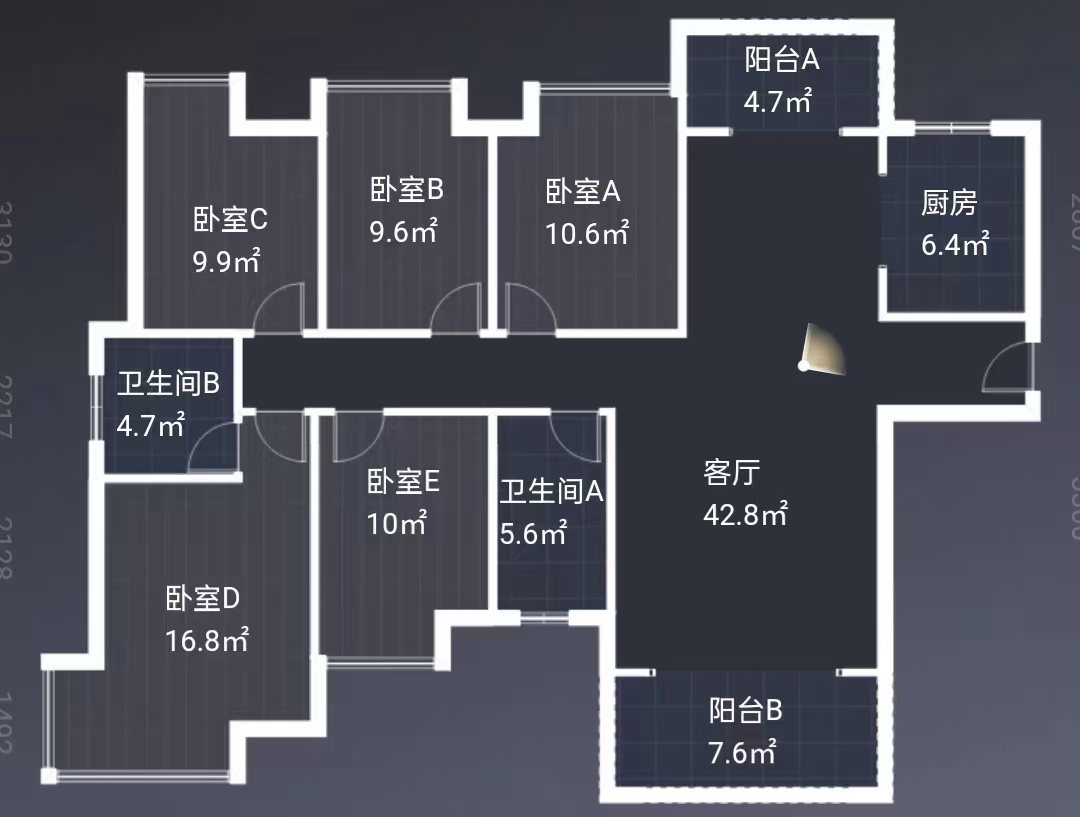 山水豪庭  5室2厅2卫   95.00万