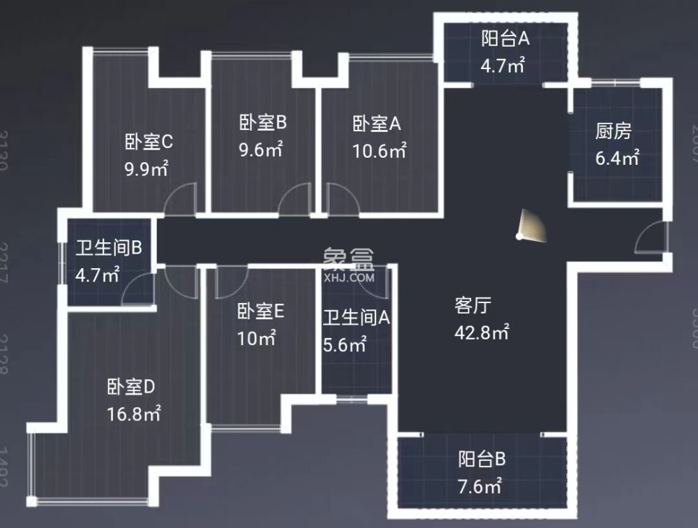 山水豪庭  5室2厅2卫   95.00万