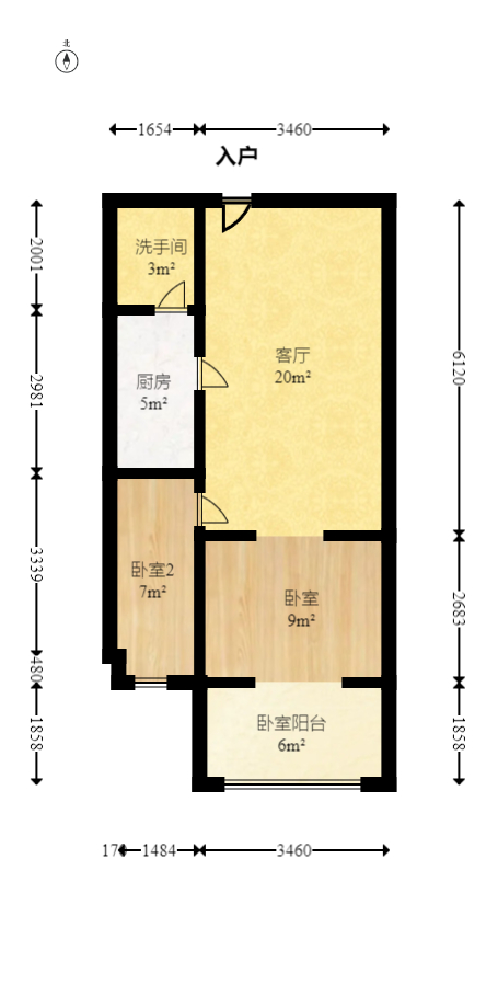 都市金领  2室1厅1卫   67.00万室内图1